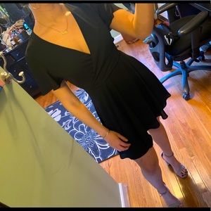 Express Black Mini Dress with Keyhole Back